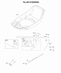 Tiller Steering Diagram and Parts List for AA0201-0101-01  Briggs and Stratton Engine